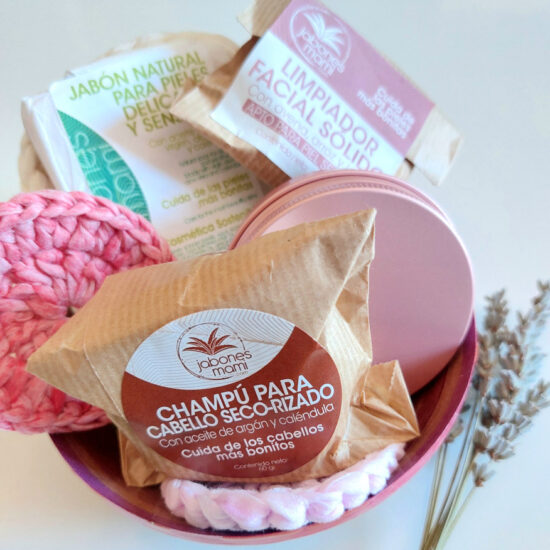 Cesta pequeña cosmética natural y artesanía