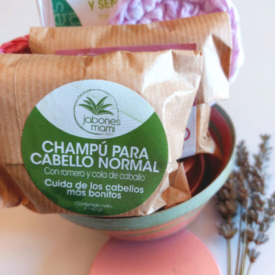 Cesta cosmética natural pequeña - Cabello normal