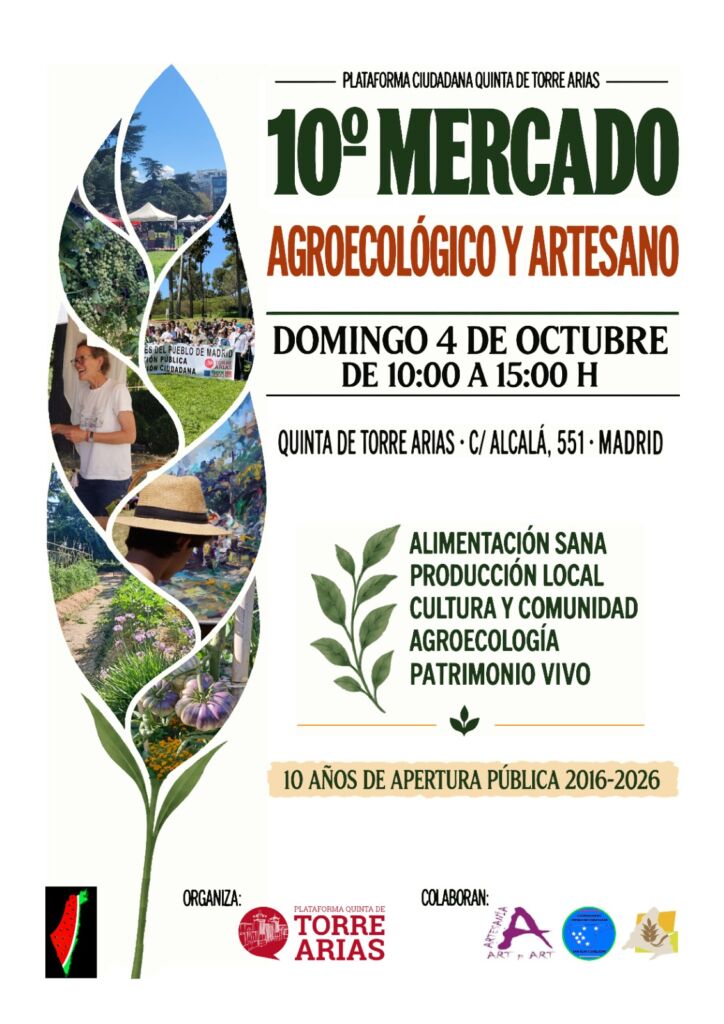 10 mercado agroecológico de Torre Arias 4 de octubre 2026